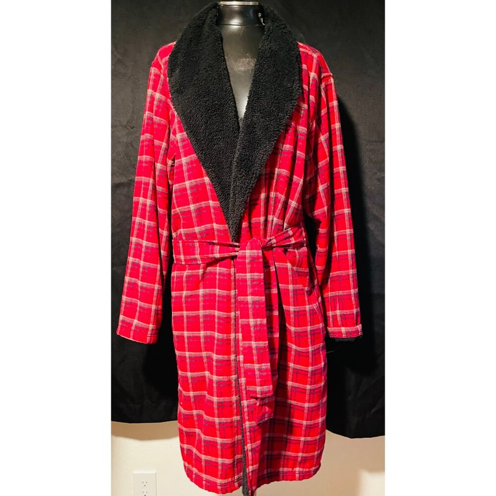 UGG Kalib Plaid Robe Flannel Plush Fleece Size M/L